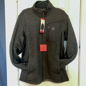 NWT Spyder charcoal gray full-zip jacket